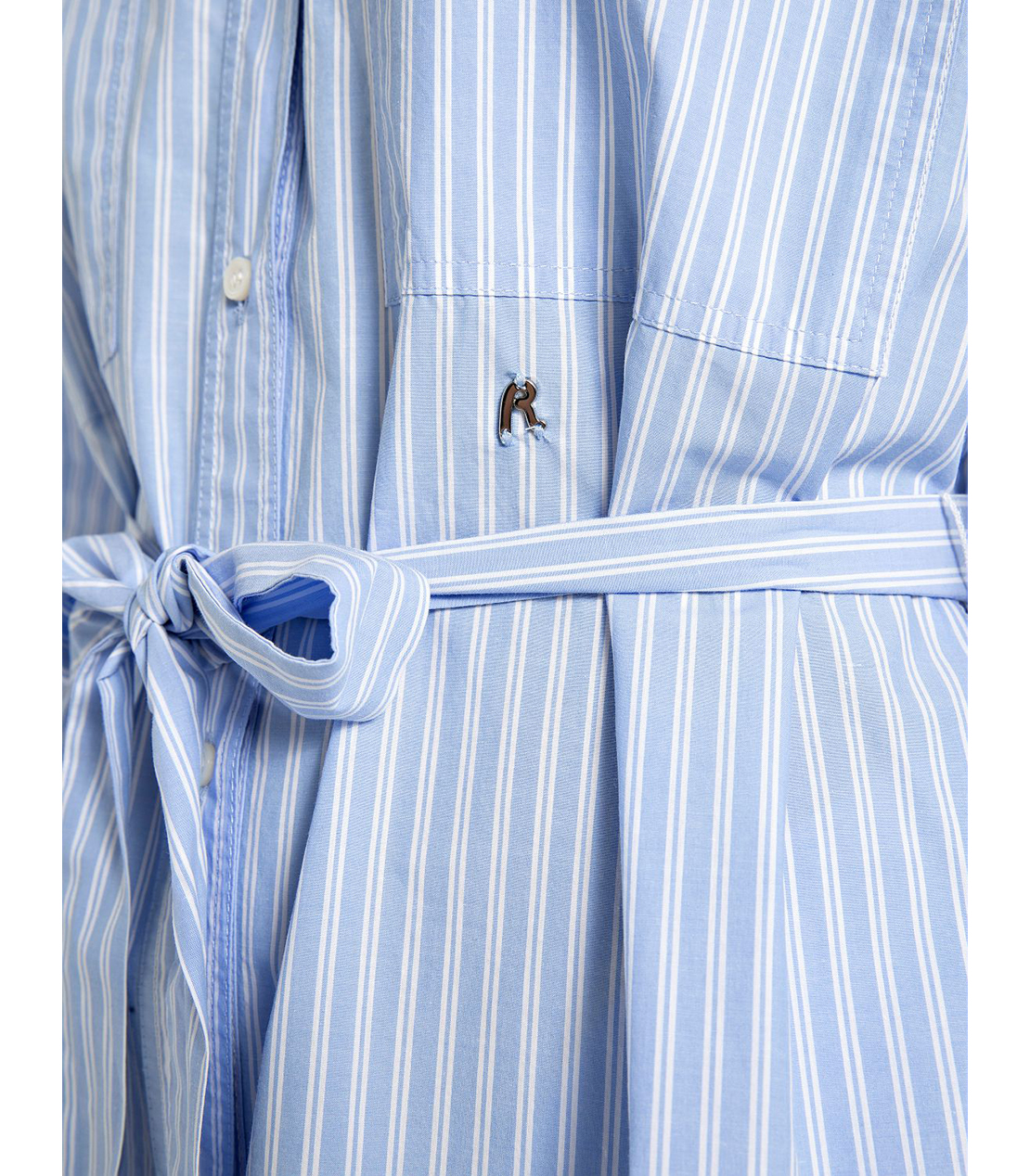 ストライプコットンポプリンシャツドレス 詳細画像 ホワイトブルー 7